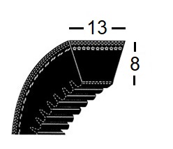 Kilrem AX, A-profil tandad, råkant