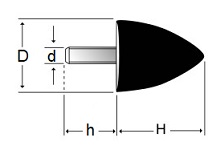 Vibrationsdämpare TYP D Konisk (Anslagsbuffert)