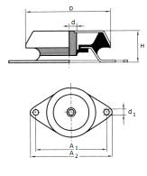 Vibrationsdämpare Typ Novibra RAEM