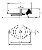 Vibrationsdämpare Typ Novibra RA