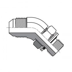 Vinkeladapter 45° ställbar UNF JIC UF / SAE UNF-UN UF