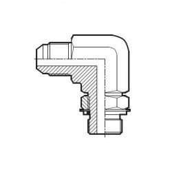 Vinkeladapter 90° ställbar UNF JIC UF / BSPP UF