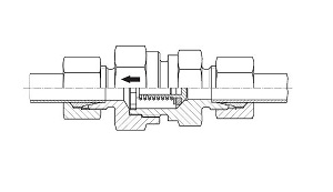 Backventil RHD-S metrisk UF / UF