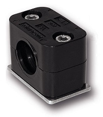 Rörhållare enkel komplett PP, utan täckbricka