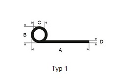 Tätningslist gummi P-profil